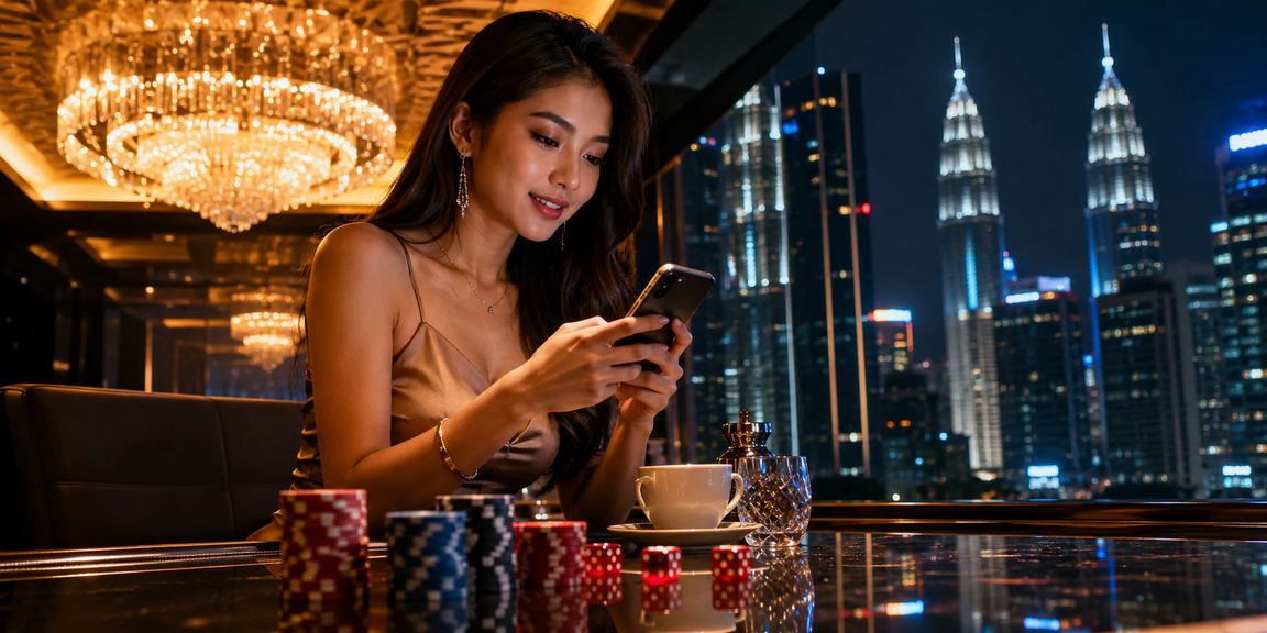 Suasana permainan dadu dan poker dalam kasino gaya Kuala Lumpur