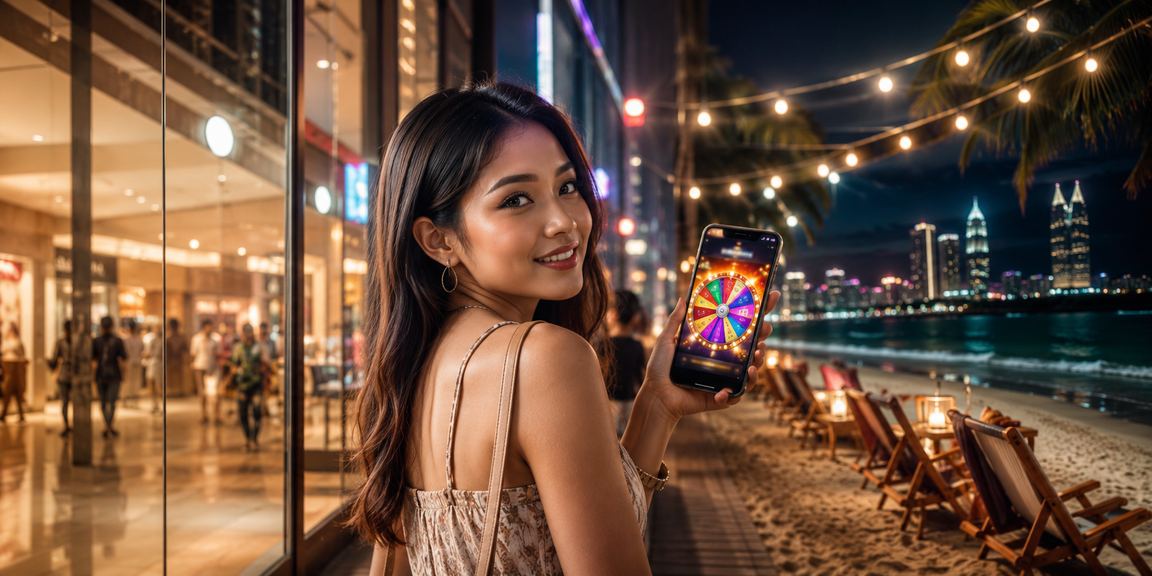 Meja roulette kasino langsung dalam suasana mewah di Kuala Lumpur
